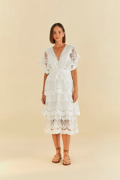 Off-White Richelieu Midi Dress