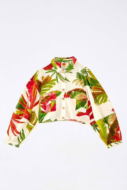 White Spring Forest Long Sleeve Shirt