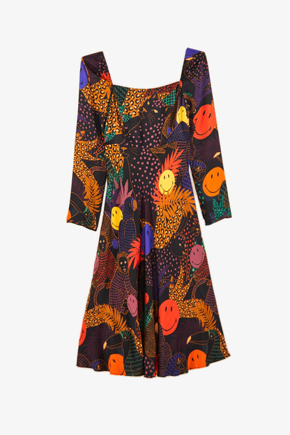 Pop Jungle Smiley Midi Dress