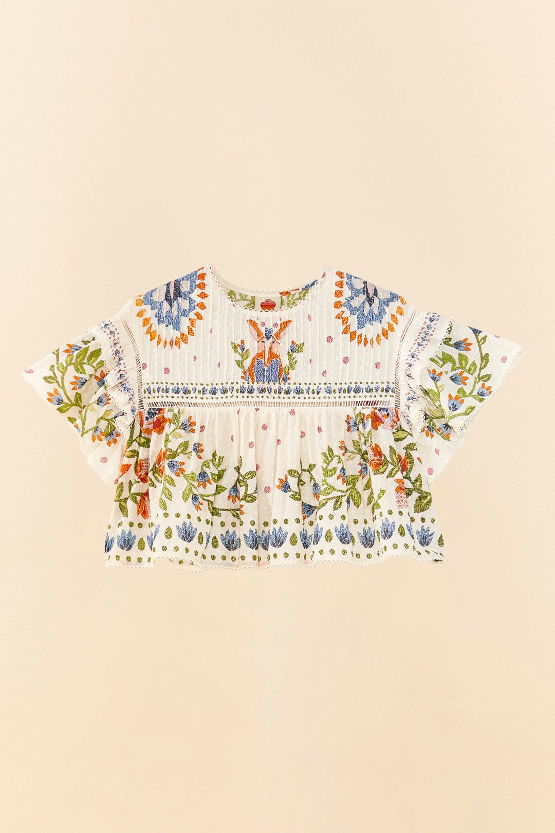 White Summer Garden Blouse