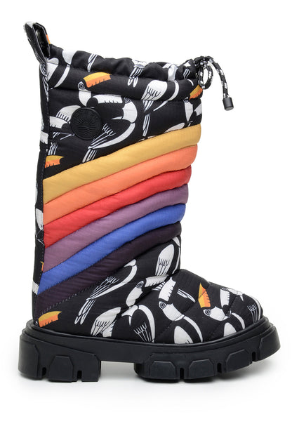 GRAPHIC TOUCANS PUFFY TALL BOOT