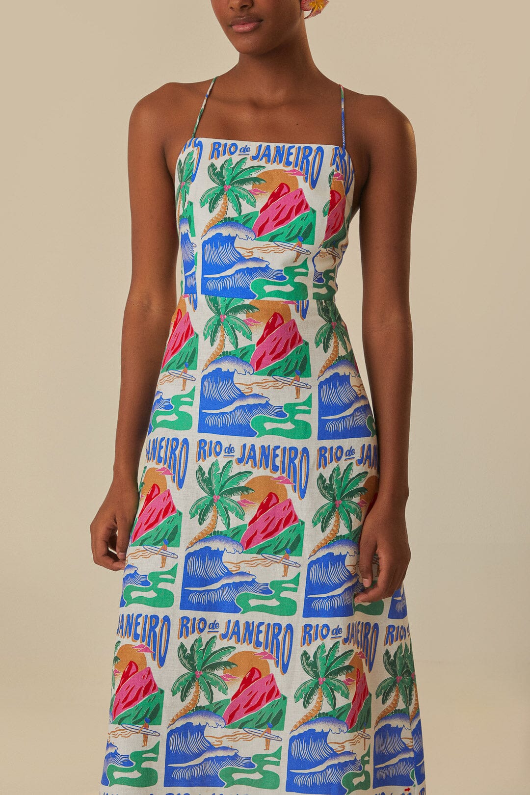 Off-White Carioca Posters Midi Dress