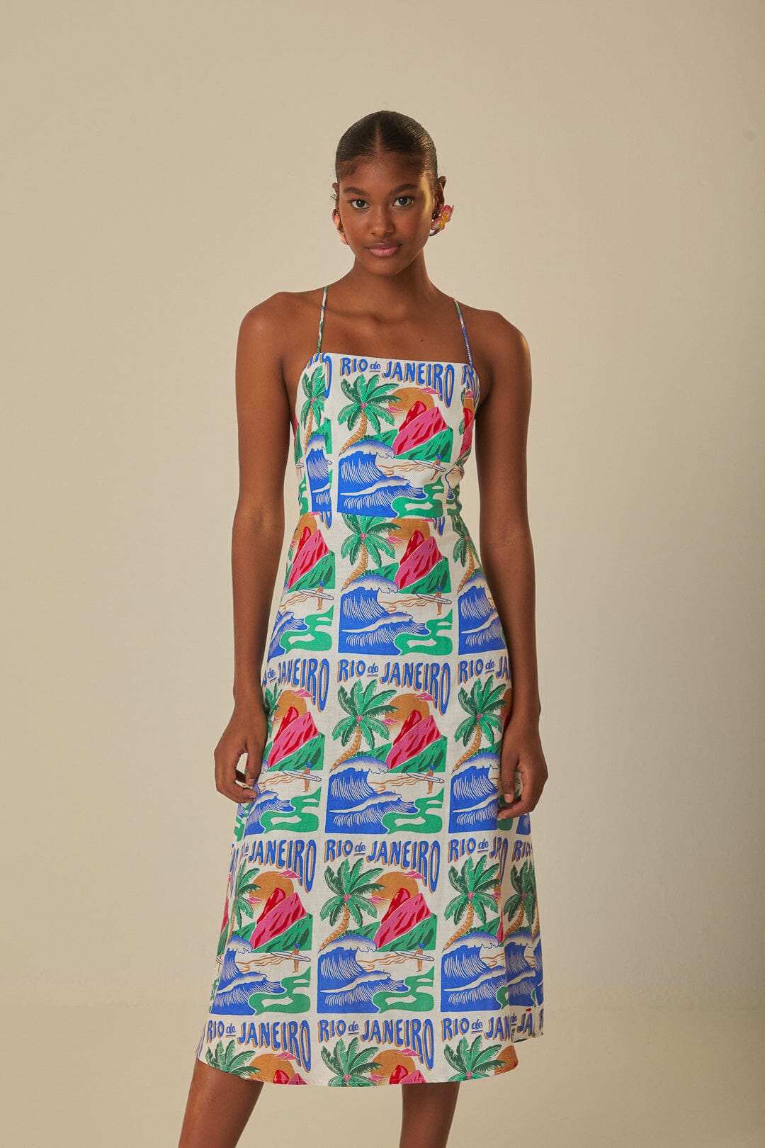 Off-White Carioca Posters Midi Dress