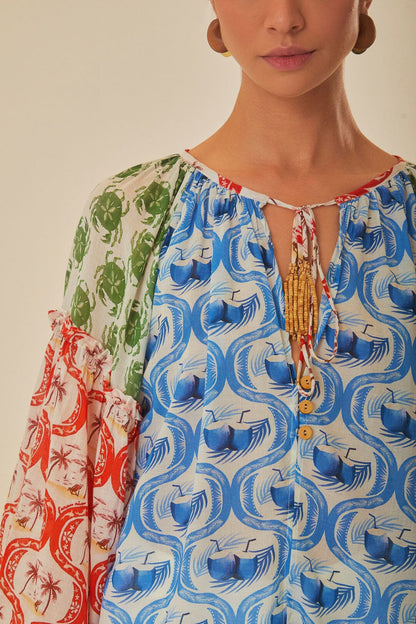 Multicolor Summer Mix Blouse