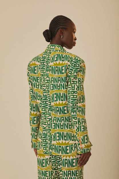 Off-White Banana Typography Blazer