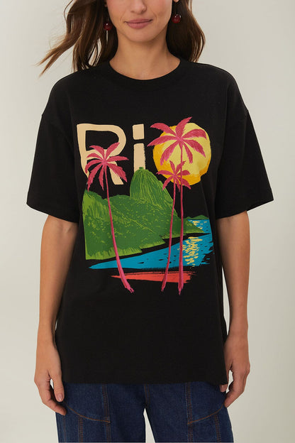 Black Rio Organic Cotton Relaxed T-Shirt