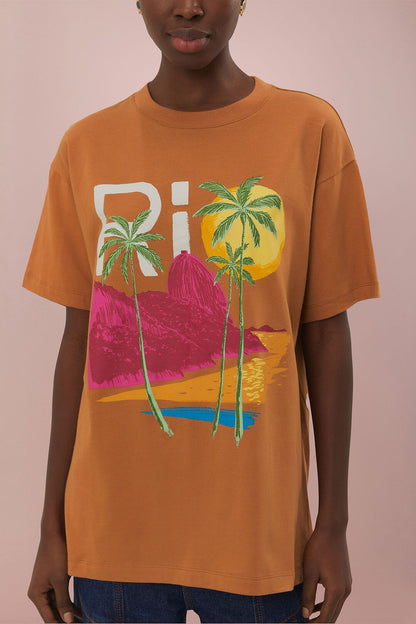 Caramel Rio Organic Cotton Relaxed T-Shirt