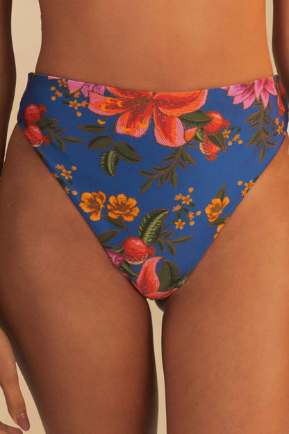 Multicolor Summer Fruit High Waist Bikini Bottom