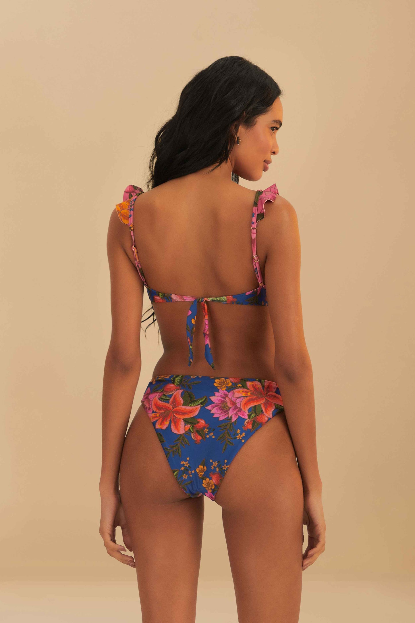 Multicolor Summer Fruit High Waist Bikini Bottom