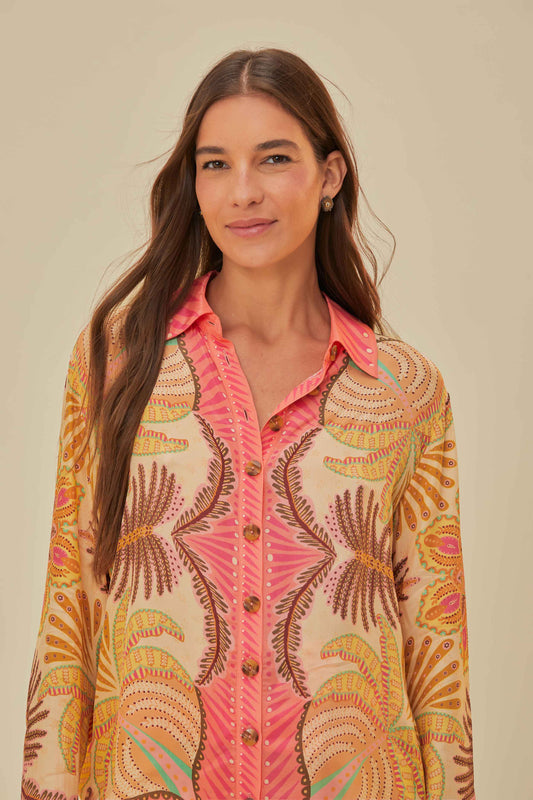 Sand Palm Scarf Shirt