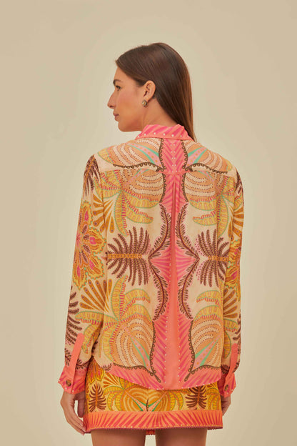 Sand Palm Scarf Shirt