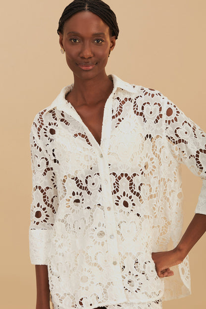 White Sun Eyelet Shirt