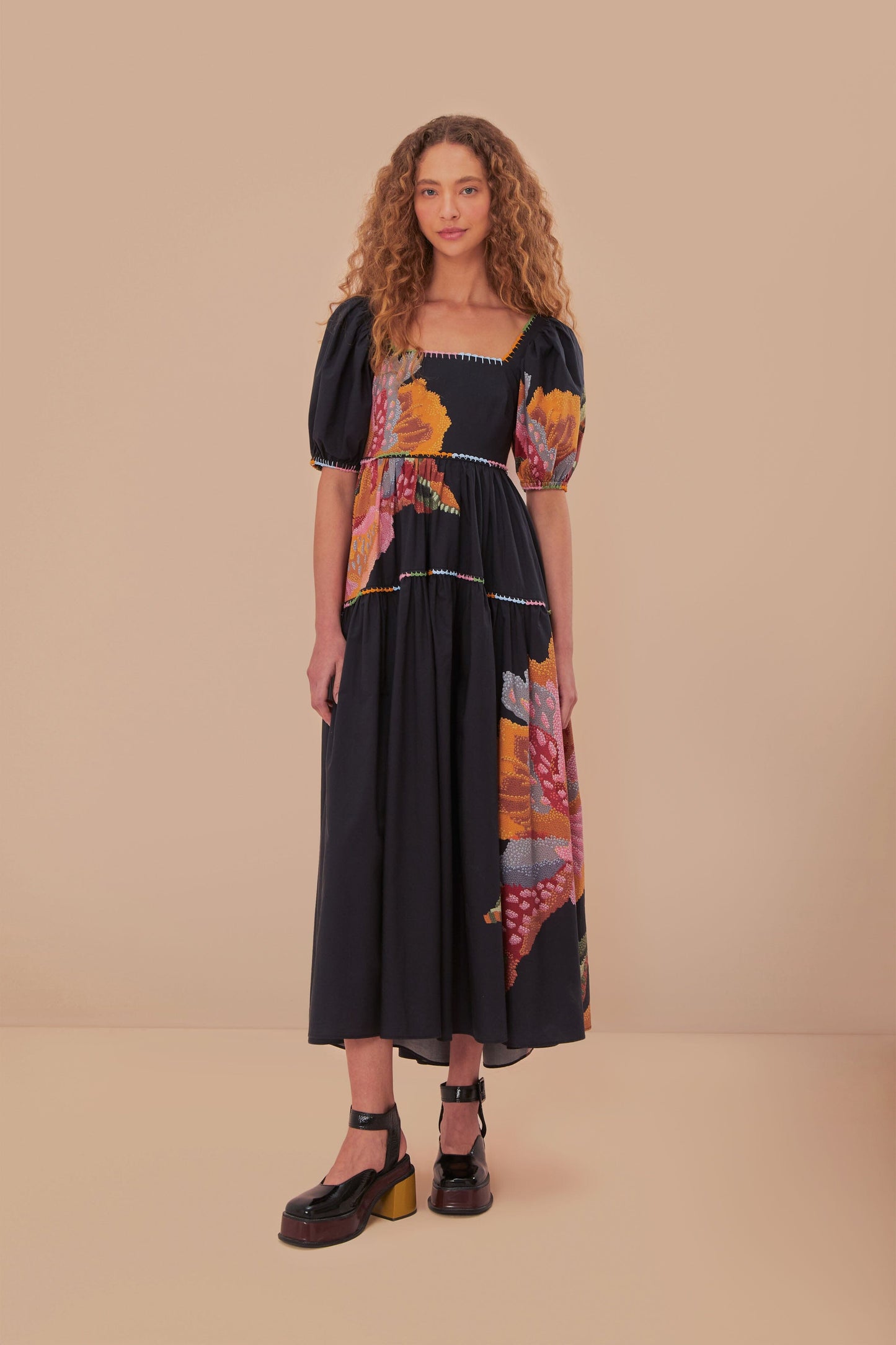 Black Lucy Floral Maxi Dress