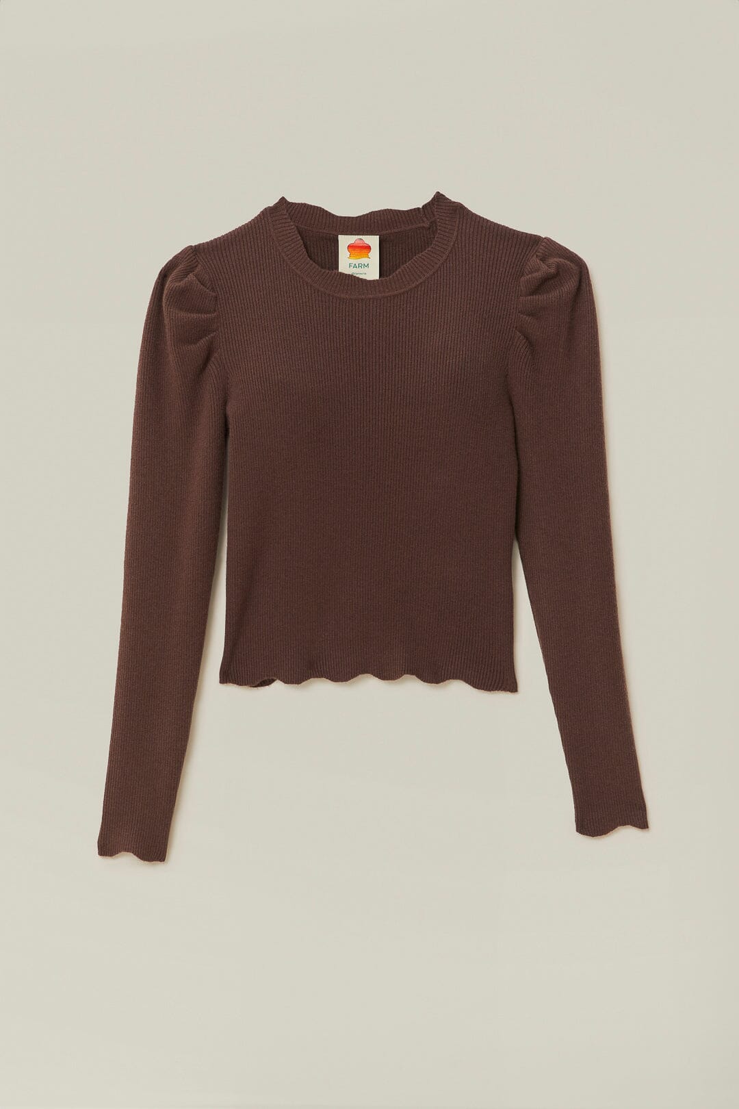 Brown Knit Blouse